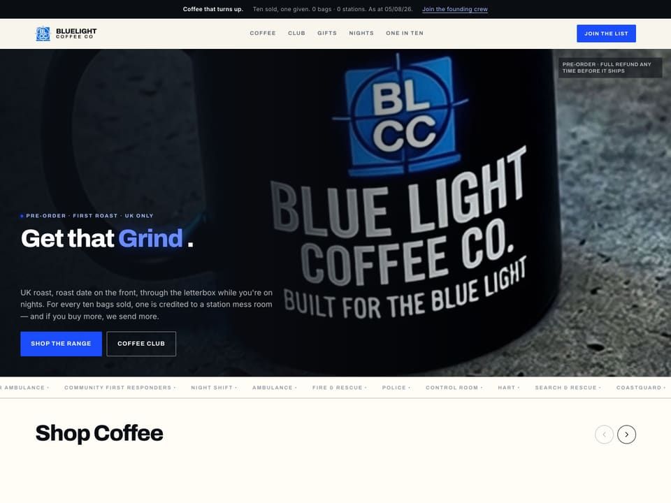 BlueLight Coffee Co — bluelightcoffee.co